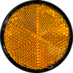 [CT33Y] CT33Y - Catadiottro retroriflettente giallo biadesivo