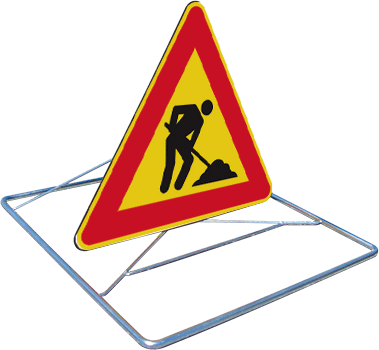 [CVGLH8383] CVGLH8383 - Cavalletto richiudibile con triangolo da 60 CL 2 "lavori in corso"