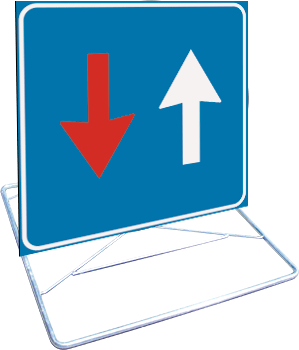 [CVGLH9045] CVGLH9045 - Cavalletto richiudibile con targa 60x60 CL 2 "diritto di precedenza"