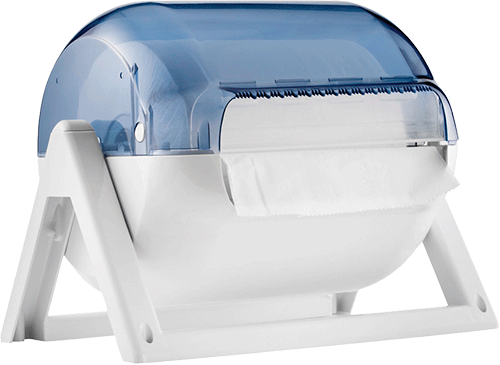 [DCC0636] DCC0636 - portabobine murale bianco con coperchio HACCP