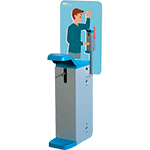 [DCCS03] DCCS03 - Dispenser a muro per gel o sapone in acciao VERN.azionabile con gomito