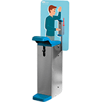 [DCCS03A] DCCS03A - Dispenser a muro per gel o sapone in acciao INOX azionabile con gomito