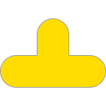 [DMT3Y] DMT3Y - conf.10 delimitatori ades.pallet a T SAFE IN dim.300x200mm col.GIALLO