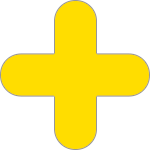 [DMX3Y] DMX3Y - conf.10 delimitatori ades.pallet a X SAFE IN dim.300x300mm col.GIALLO