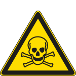 [E1104X] E1104X - Cartello pericolo sostanze tossiche solo simbolo EN ISO 7010