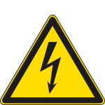 [E1107W] E1107W - Cartello pericolo elettricita'solo simbolo EN ISO 7010