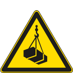 [E1108Y] E1108Y - Cartello pericolo carichi sospesi EN ISO 7010