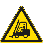 [E1109Y] E1109Y - Cartello pericolo carrelli in movimento EN ISO 7010