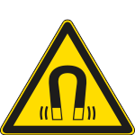 [E1127KS] E1127KS - Etichetta adesiva pericolo campo magnetico EN ISO 7010