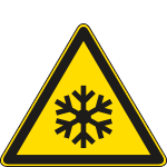 [E1136KS] E1136KS - Etichetta adesiva pericolo bassa temperatura EN ISO 7010
