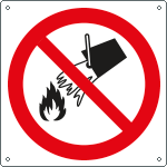 [E1306X] E1306X - cartello divieto uso acqua per spegnere incendi solo simb.EN ISO 7010
