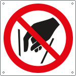 [E1339W] E1339W - cartello vietato introdurre le mani EN ISO 7010