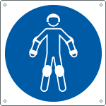 [E13502K] E13502K - cartello obbligo utilizzo protezione per pattini a rotelle ISO 7010