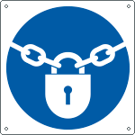 [E1367KS] E1367KS - etichetta tenere chiuso EN ISO 7010