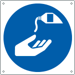 [E1392X] E1392X - Cartello obbligo usare la crema barriera solo simbolo EN ISO 7010