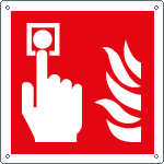 [E15117W] E15117W - Cartello antincendio allarme antincendio solo simbolo EN ISO 7010