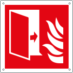 [E151390W] E151390W - Cartello PORTA TAGLIAFUOCO A CHIUSURA  AUTOMATICA EN ISO 7010