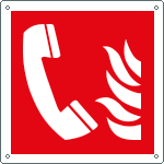 [E15167W] E15167W - Cartello antincendio telefono solo simbolo EN ISO 7010