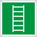 [E15235K] E15235K - cartello sicurezza scala di evacuazione EN ISO 7010 E059