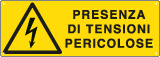 [E17101K] E17101K - Cartello pericolo presenza tensioni pericolo EN ISO 7010
