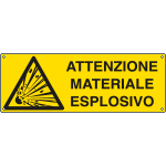 [E1715KS] E1715KS - Etichetta adesiva attenzione materiale esplosivo EN ISO 7010
