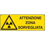 [E1723K] E1723K - Cartello pericolo attenzione zona sorveglianza EN ISO 7010