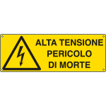 [E1728K] E1728K - Cartello pericolo alta tensione pericolo morte EN ISO 7010