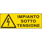 [E1729KS] E1729KS - Etichetta adesiva impianto sotto tensione EN ISO 7010