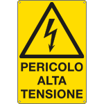 [E1734X] E1734X - Cartello pericolo alta tensione EN ISO 7010