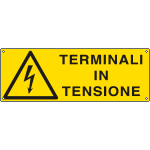 [E1742KS] E1742KS - Etichetta adesiva terminali in tensione EN ISO 7010