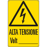 [E1746X] E1746X - Cartello pericolo alta tensione volt....EN ISO 7010