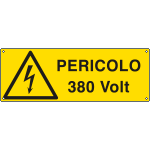 [E1747K] E1747K - Cartello pericolo 380 Volt....EN ISO 7010