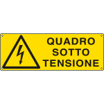 [E1774K] E1774K - Cartello pericolo quadro sotto tensione EN ISO 7010