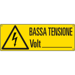 [E1776KS] E1776KS - Etichetta adesiva bassa tensione Volt. EN ISO 7010