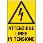 [E1782X] E1782X - Cartello attenzione linee in tensione EN ISO 7010