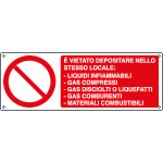 [E18053K] E18053K - Cartello divieto vietato depositare etc EN ISO 7010