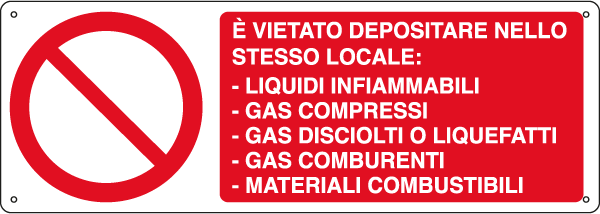 [E18053K] E18053K - Cartello divieto vietato depositare etc EN ISO 7010