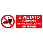 [E18085KS] E18085KS - Etichetta vietato consumare bevande alcoliche EN ISO 7010