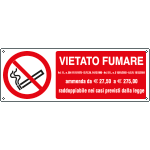 [E18088KS] E18088KS - Etichetta vietato fumare L.311 30/12/04 più euro EN ISO 7010