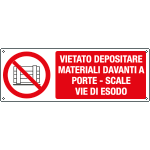 [E18094KS] E18094KS - Etichetta adesiva depositare materiale davanti porte EN ISO 7010