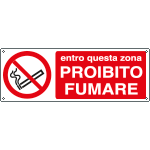 [E1880K] E1880K - Cartello divieto proibito fumare in questa zona EN ISO 7010