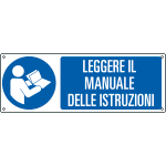 [E190201K] E190201K - cartello leggere il manuale delle istruzioni