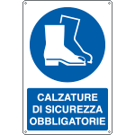 [E1905Y] E1905Y - Cartello obbligo calzature di sicurezza EN ISO 7010