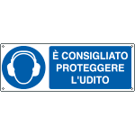 [E1931K] E1931K - Cartello obbligo è consigliato proteggere l'udito EN ISO 7010