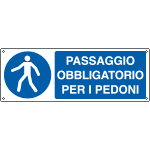 [E1956KS] E1956KS - Etichetta adesiva passaggio obbligo per pedoni EN ISO 7010