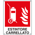 [E20140WS] E20140WS - Etichetta autoades.antincendio estintore carrellato EN ISO 7010 F009