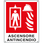 [E20184X] E20184X - Cartello ascensore antincendio