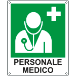 [E20196X] E20196X - cartello personale medico EN ISO 7010