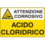 [E2733] E2733 - Cartello pericolo ACIDO CLORIDRICO EN ISO 7010