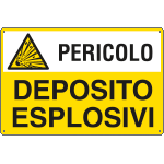 [E2779] E2779 - Cartello sostanze pericolose DEPOSITO ESPLOSIVI EN ISO 7010
